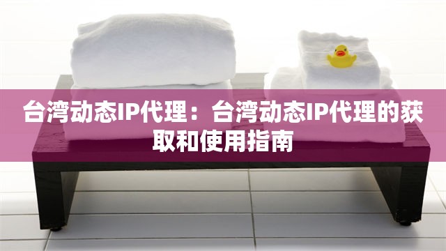 台湾动态IP代理：台湾动态IP代理的获取和使用指南