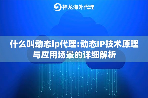 什么叫动态ip代理:动态IP技术原理与应用场景的详细解析
