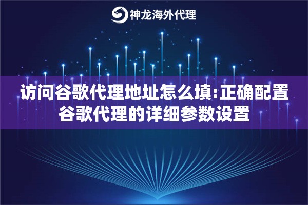 访问谷歌代理地址怎么填:正确配置谷歌代理的详细参数设置