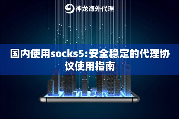 国内使用socks5:安全稳定的代理协议使用指南
