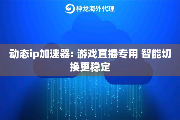 动态ip加速器: 游戏直播专用 智能切换更稳定