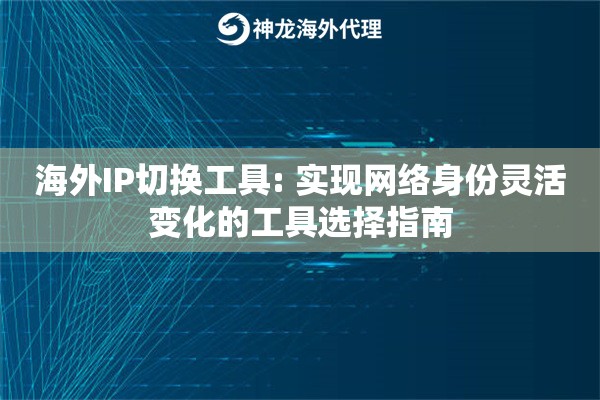 海外IP切换工具: 实现网络身份灵活变化的工具选择指南