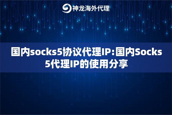 国内socks5协议代理IP:国内Socks5代理IP的使用分享