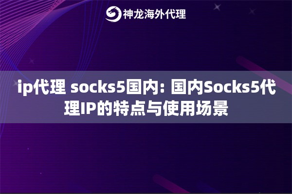 ip代理 socks5国内: 国内Socks5代理IP的特点与使用场景