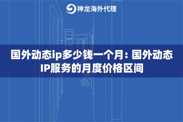 国外动态ip多少钱一个月: 国外动态IP服务的月度价格区间