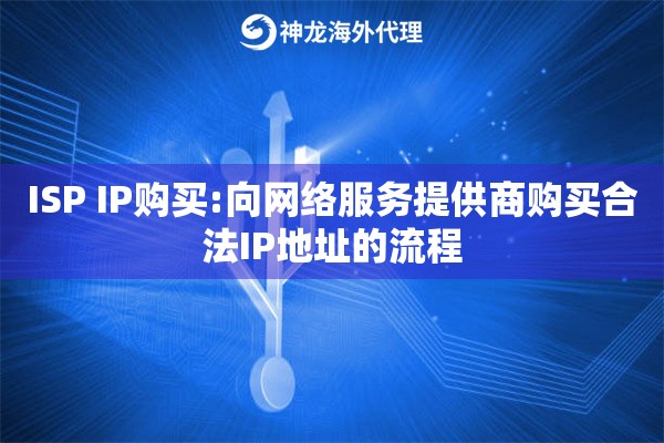 ISP IP购买:向网络服务提供商购买合法IP地址的流程