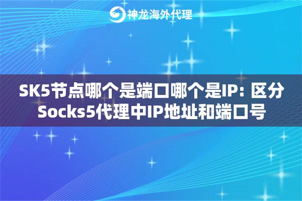 SK5节点哪个是端口哪个是IP: 区分Socks5代理中IP地址和端口号