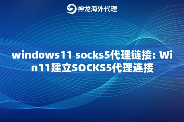 windows11 socks5代理链接: Win11建立SOCKS5代理连接