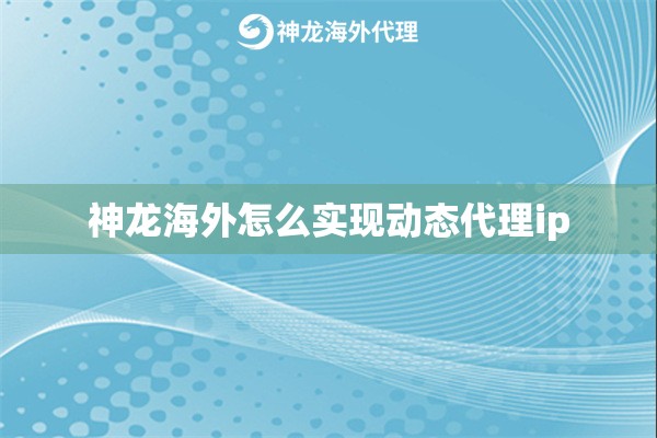 神龙国内怎么实现动态代理ip
