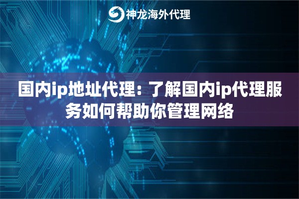 国内ip地址代理: 了解国内ip代理服务如何帮助你管理网络 国内ip地址代理: 了解国内ip代理服务如何帮助你管理网络
