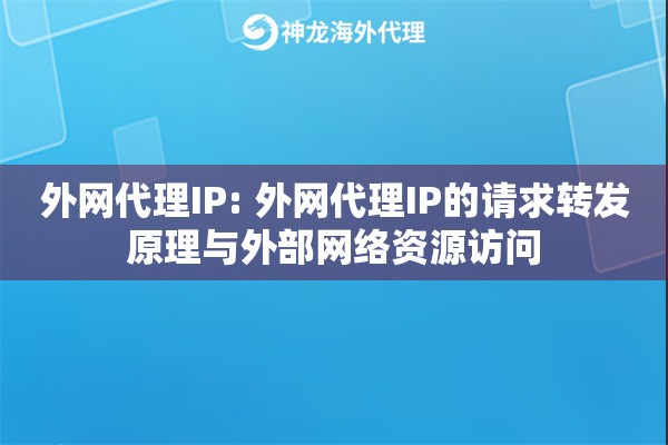 外网代理IP: 外网代理IP的请求转发原理与外部网络资源访问