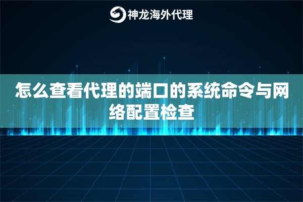 怎么查看代理的端口的系统命令与网络配置检查