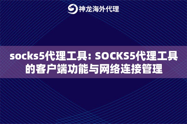 socks5代理工具: SOCKS5代理工具的客户端功能与网络连接管理 socks5代理工具: SOCKS5代理工具的客户端功能与网络连接管理