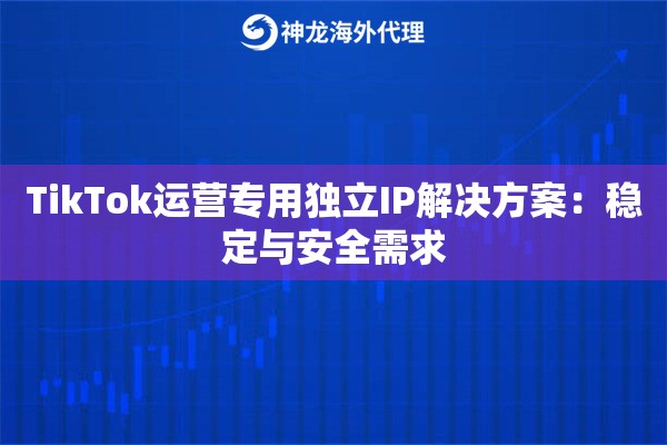 TikTok运营专用独立IP解决方案:稳定与安全需求 TikTok运营专用独立IP解决方案:稳定与安全需求