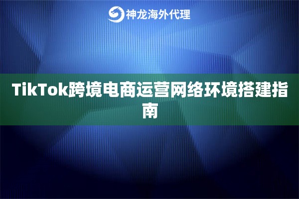 TikTok跨境电商运营网络环境搭建指南 TikTok跨境电商运营网络环境搭建指南