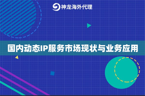 国内动态IP服务市场现状与业务应用